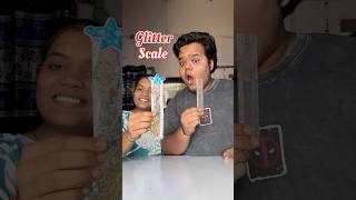 My Sister Vs Me : Who will make the best Glitter Scale #shorts