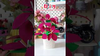 Diy Bougainvillea Flower Craft💫#shorts #viralshort #reuse #diy #handmade #crafting #trending