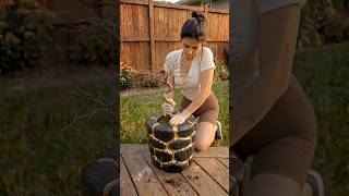 I Turned Simple Cement Bags Into This Stunning Garden Piece 🌿 #diy #cementcraft