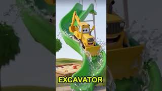 💦 Trucks in a Water Park?! Learn Construction Vehicles! 🚛