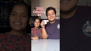 My Sister Vs Me : Who will make the best mini colouring set #shorts