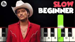 Risk It All - Bruno Mars | SLOW BEGINNER PIANO TUTORIAL by Betacustic
