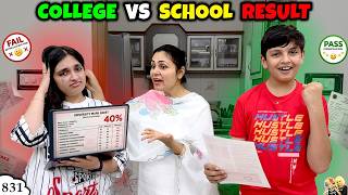 COLLEGE VS SCHOOL RESULT | Ep 831 | 1st to 12th Percentage | Aayu and Pihu Show