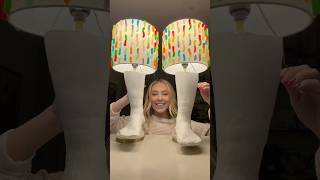 I lost the plot 🥸💡🪱 #craft #diy making leg lamps