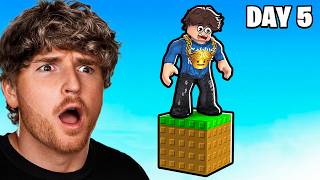 Surviving 99 Days on ONE BLOCK in Roblox