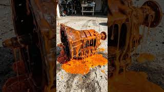 Magic Orange Slime RESTORES Rusted Mopar 4 Speed in 12 Secs! 🟠⚙️#shorts